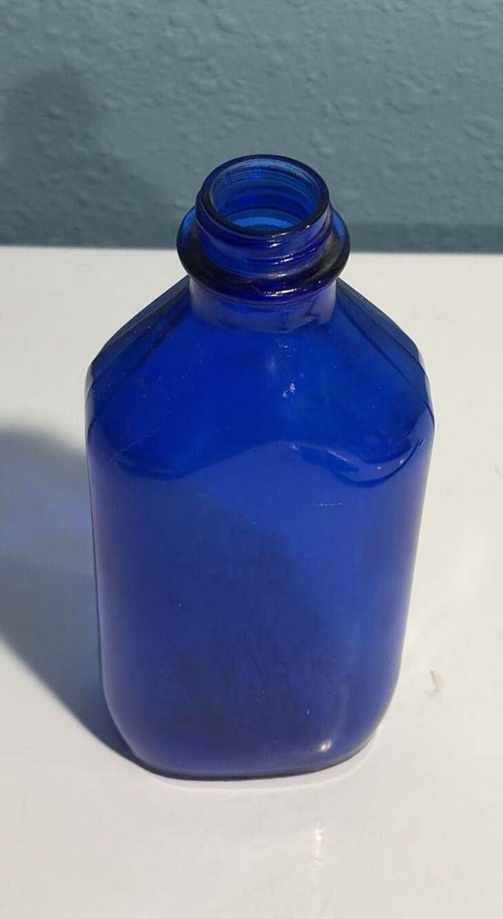 Phillips Milk of Magnesia Cobalt Blue Glass Bottle Vintage Medicine Bottle